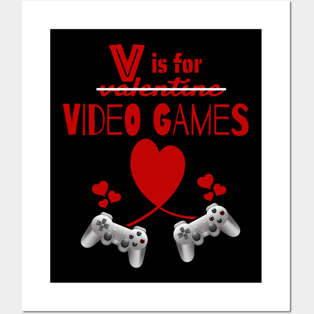 funny Gamer valentine gift Wall Art by summerDesigns